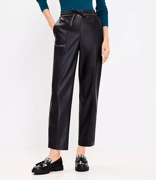 Loft Tall Jogger Pants in Faux Leather Cover