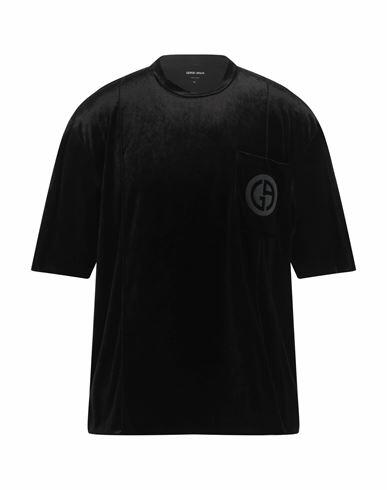 Giorgio Armani Man T-shirt Black Triacetate, Polyester Cover