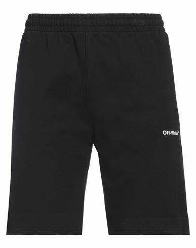 Off-white Man Shorts & Bermuda Shorts Black Cotton Cover