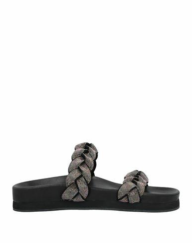 Lola Cruz Woman Sandals Black Soft Leather Cover