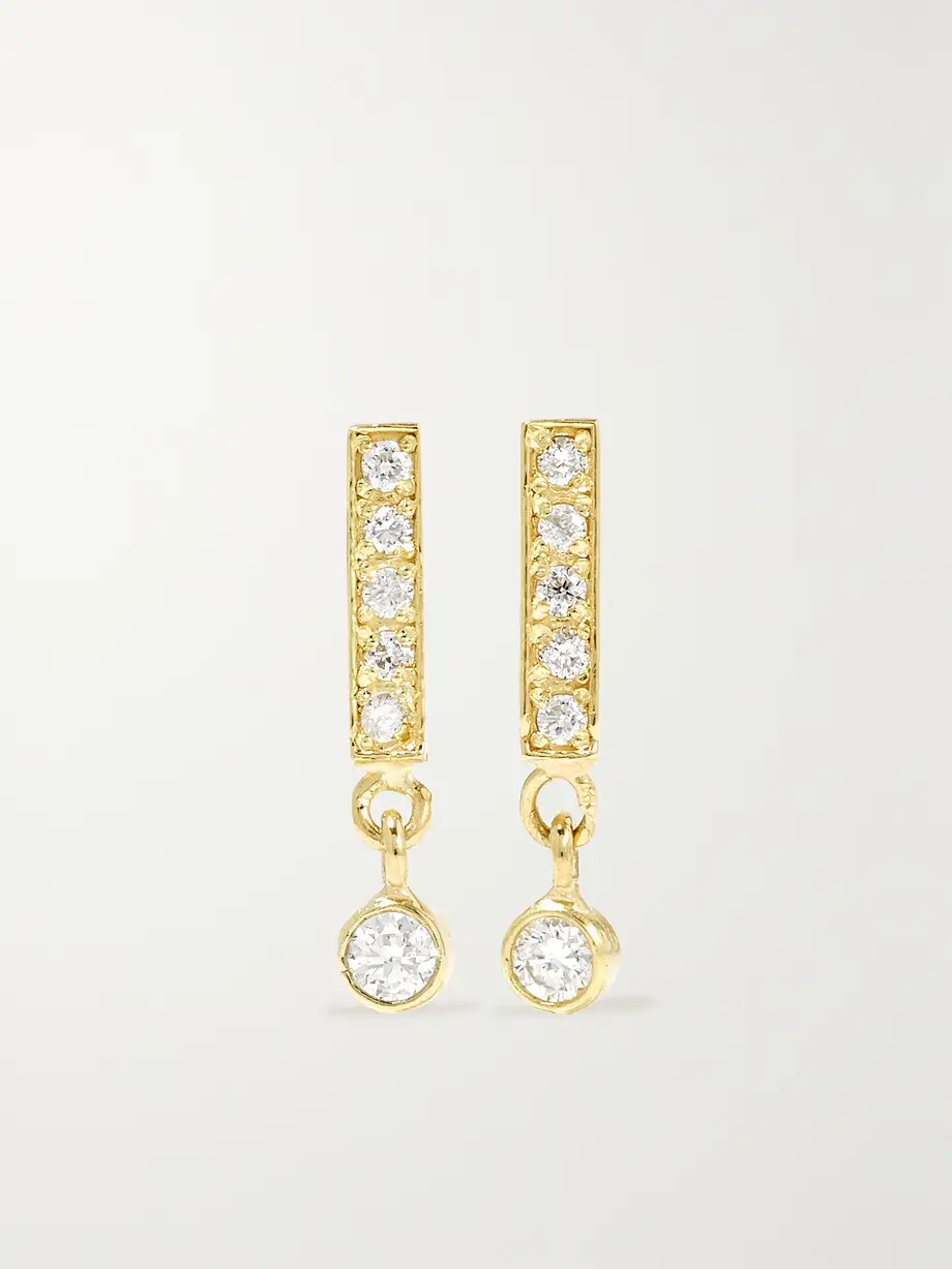 Jennifer Meyer - 18-karat Gold Diamond Earrings - One size Cover