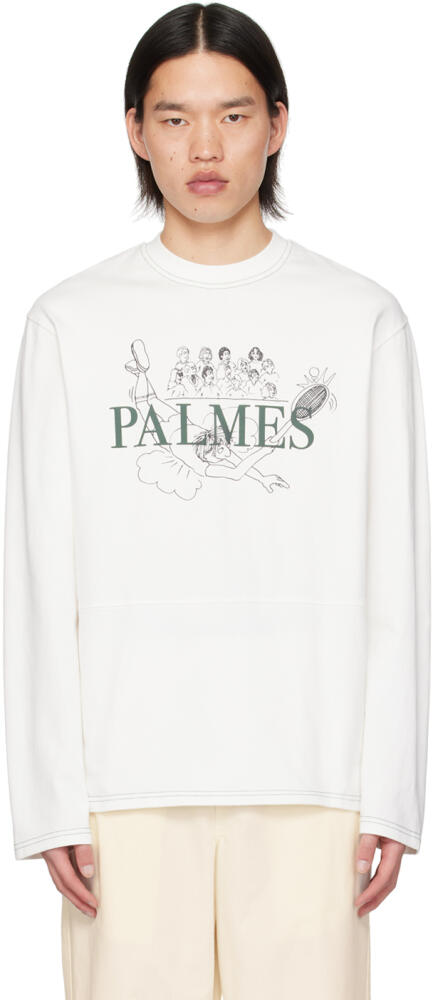 Palmes White Stumble Tennis Long Sleeve T-Shirt Cover