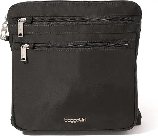 Baggallini Securtex Anti-Theft Large Crossbody (Charcoal) Cross Body Handbags Cover