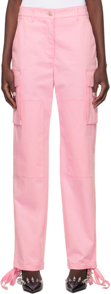 Moschino Jeans Pink Panel Cargo Pants Cover