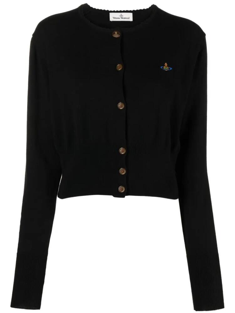 Vivienne Westwood Orb logo-embroidery cardigan - Black Cover