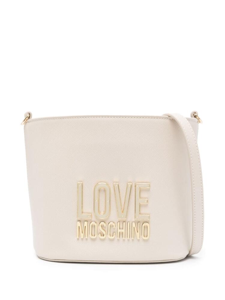 Love Moschino logo-lettering bucket bag - Neutrals Cover