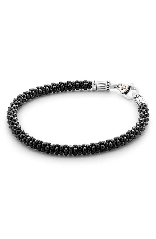 LAGOS Black & White Ceramic Caviar Bracelet in Black/Gold Cover