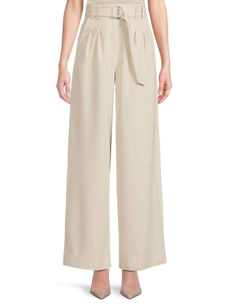 French Connection Women's Belted Pants - Beige Cover