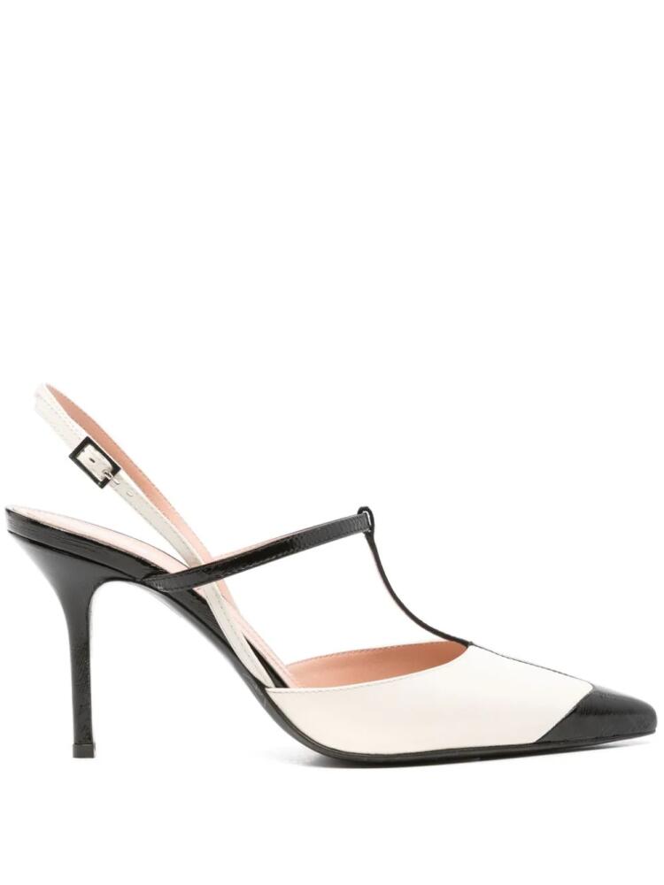 Alberta Ferretti 85mm 90s slingback pumps - Neutrals Cover