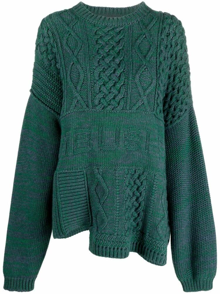 AMBUSH patchwork knit jumper - Green Cover