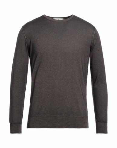 Della Ciana Man Sweater Dark brown Merino Wool Cover