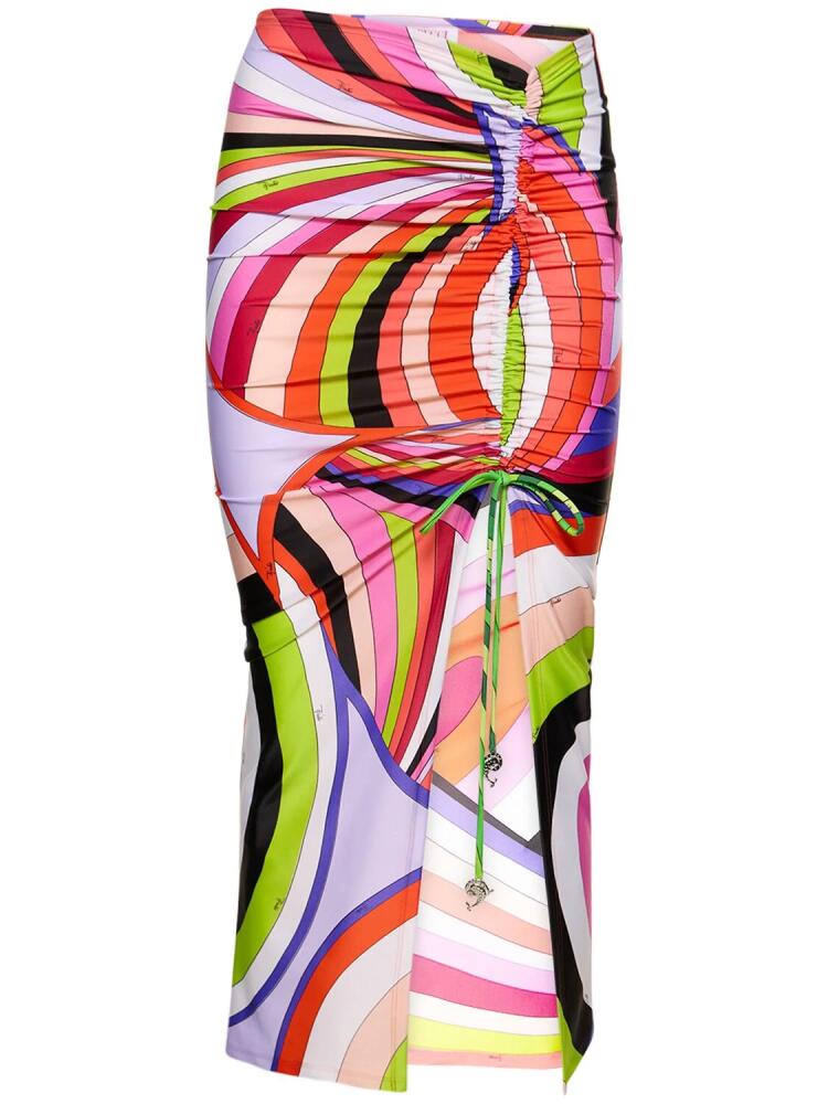 PUCCI Iride Printed Lycra Midi Skirt Cover