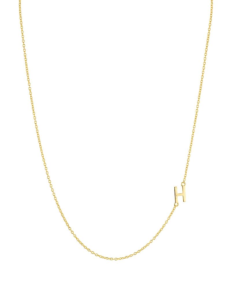 Argento Vivo Asymmetrical Initial Necklace in 18K Gold-Plated Sterling Silver, 16 Cover