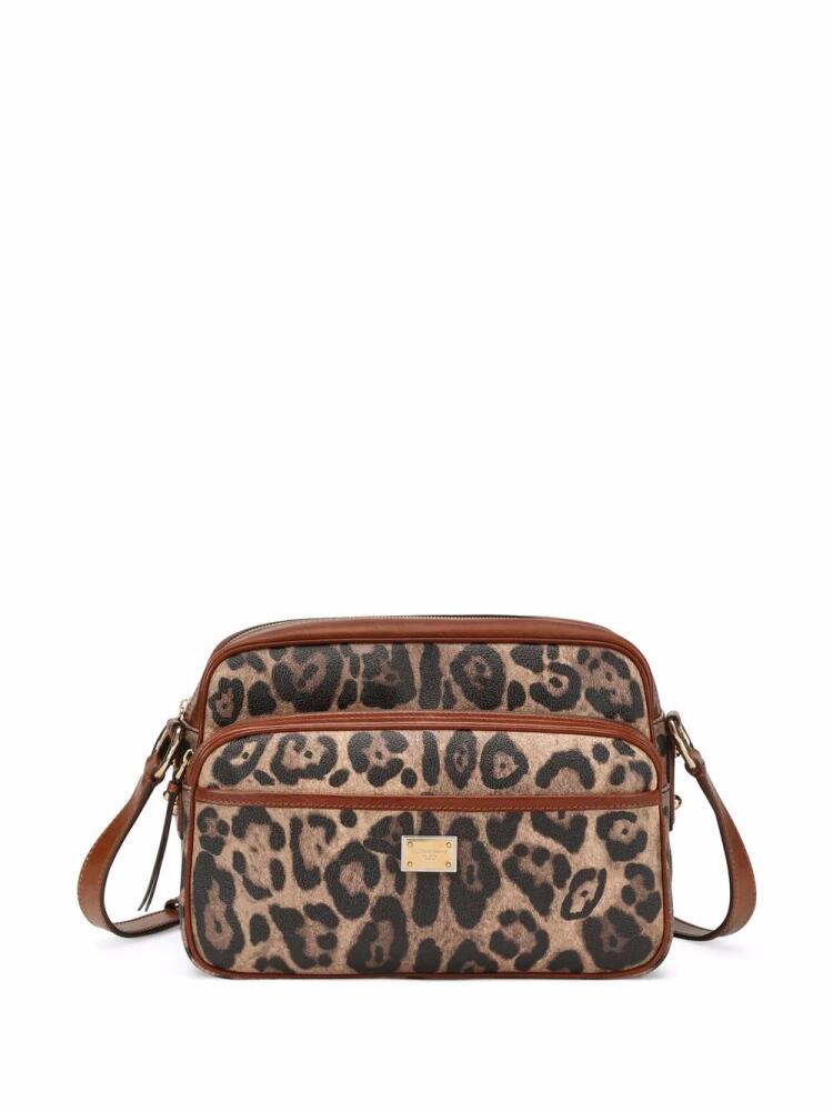 Dolce & Gabbana Crespo leopard-print handbag - Brown Cover