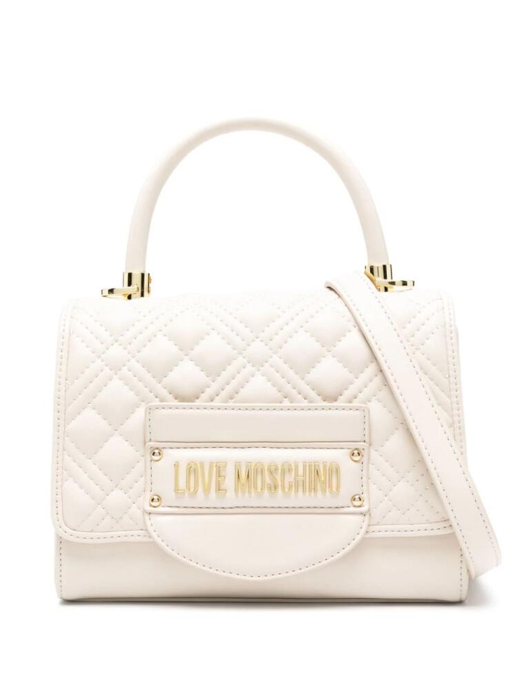 Love Moschino logo-lettering quilted tote bag - Neutrals Cover