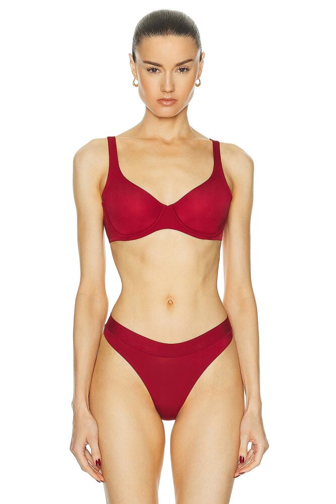 CUUP Micro Scoop Bra in Red Cover