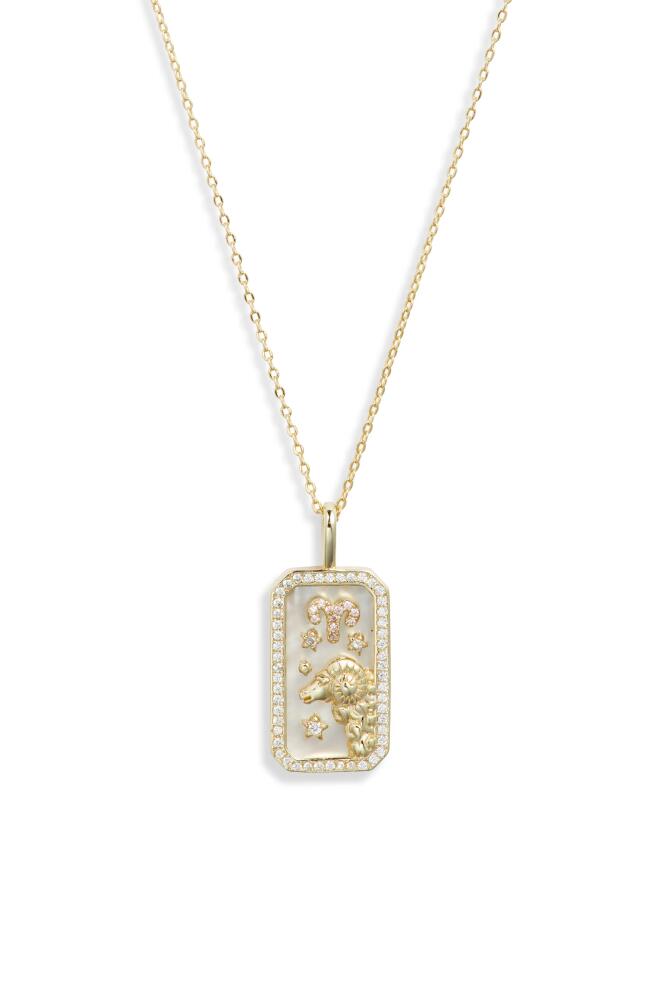 Melinda Maria Zodiac Pendant Necklace in Gold-Aries Cover