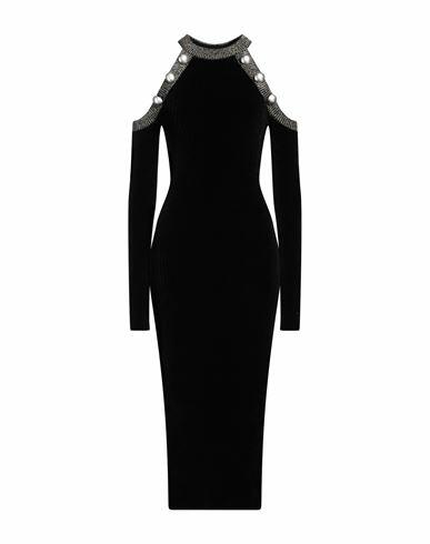 Eleonora Gottardi Woman Midi dress Black Viscose, Polyamide, Elastane Cover