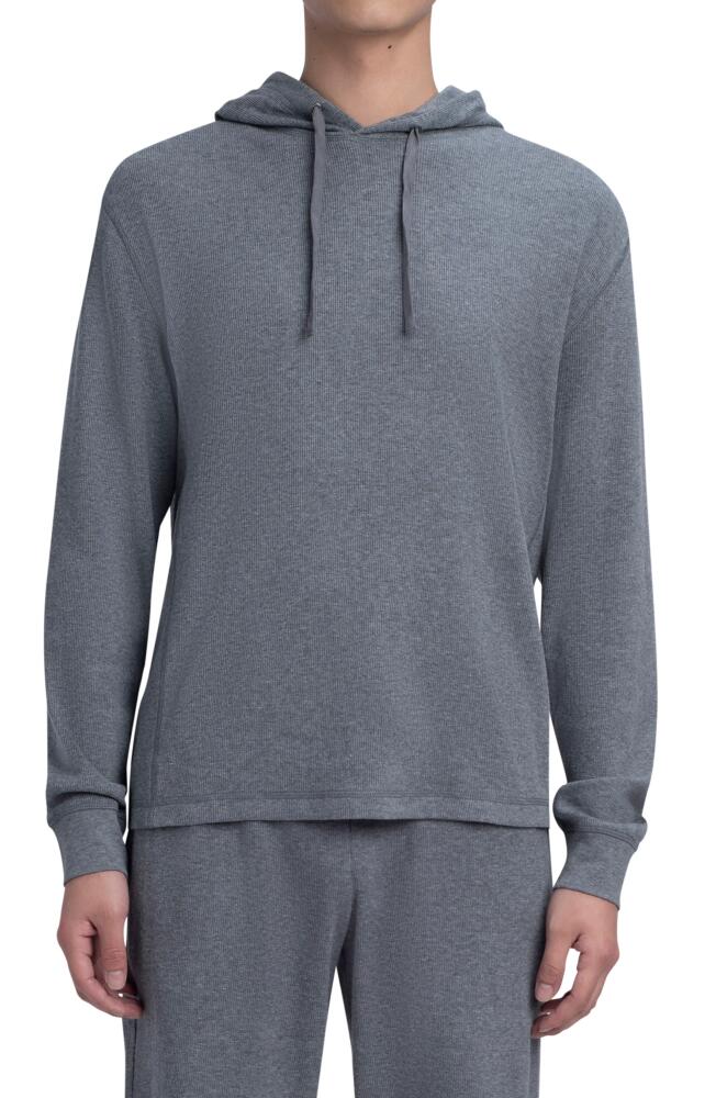 Bugatchi Comfort Knit Cotton Hoodie in Charcoal Cover