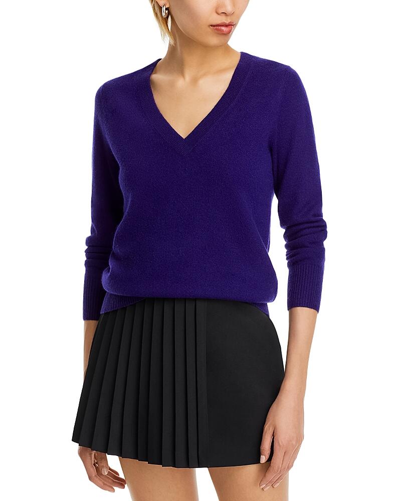 Aqua Cashmere V-Neck Cashmere Sweater - Exclusive Cover