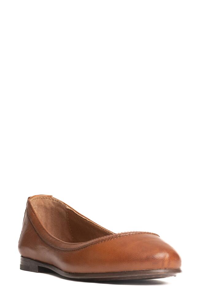 Frye Carson Ballet Flat in Cognac Cabrast Cover