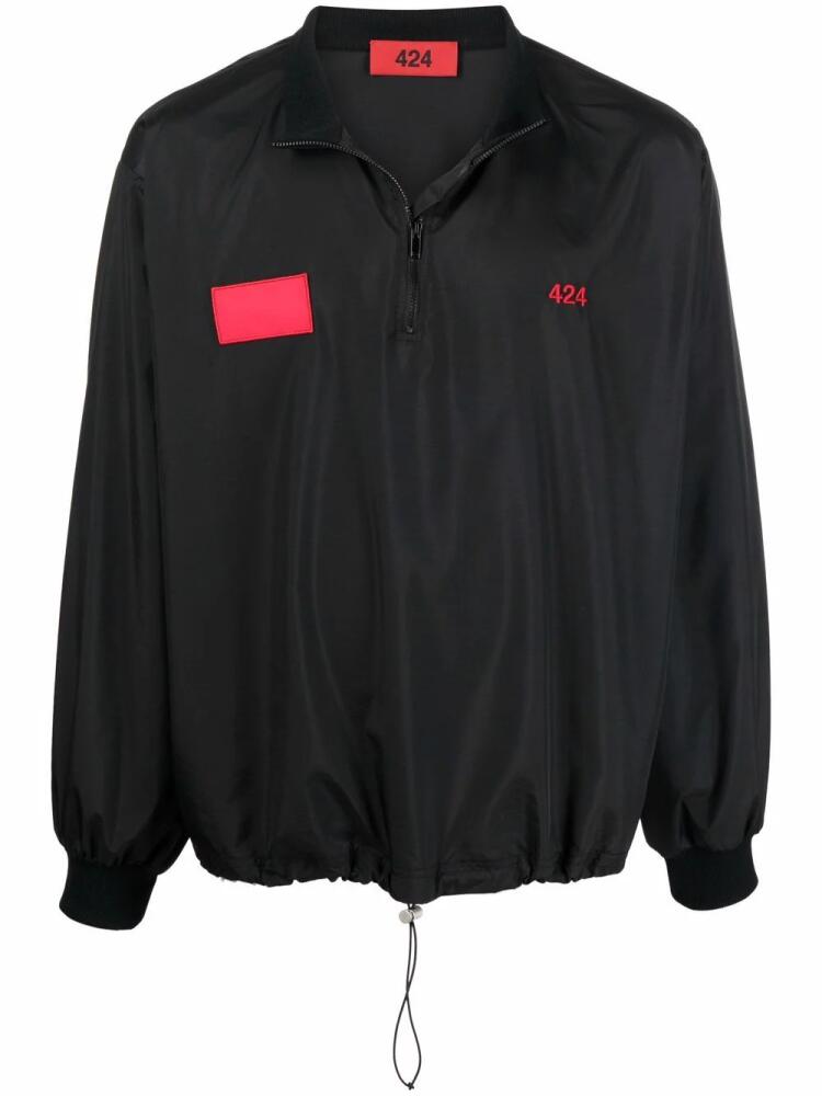 424 logo-embroidered windbreaker jacket - Black Cover