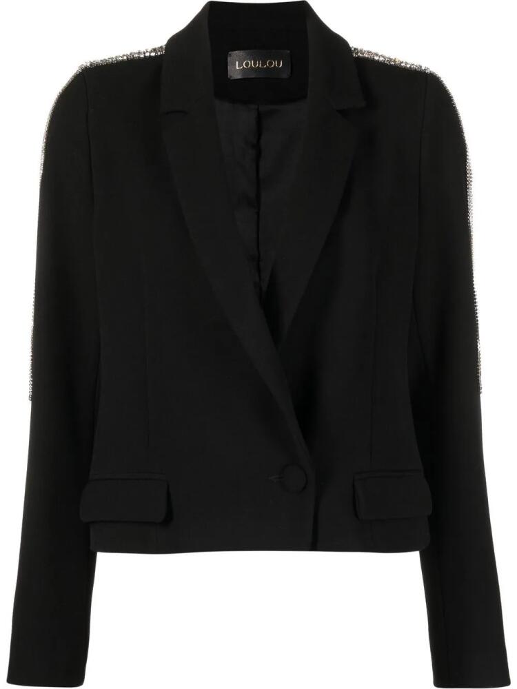 Loulou Belezza crystal-embellished blazer - Black Cover