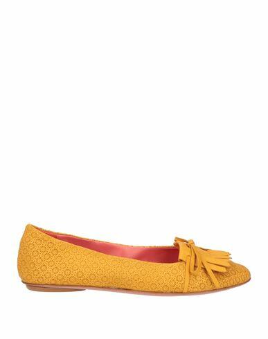 Calpierre Woman Ballet flats Ocher Leather Cover