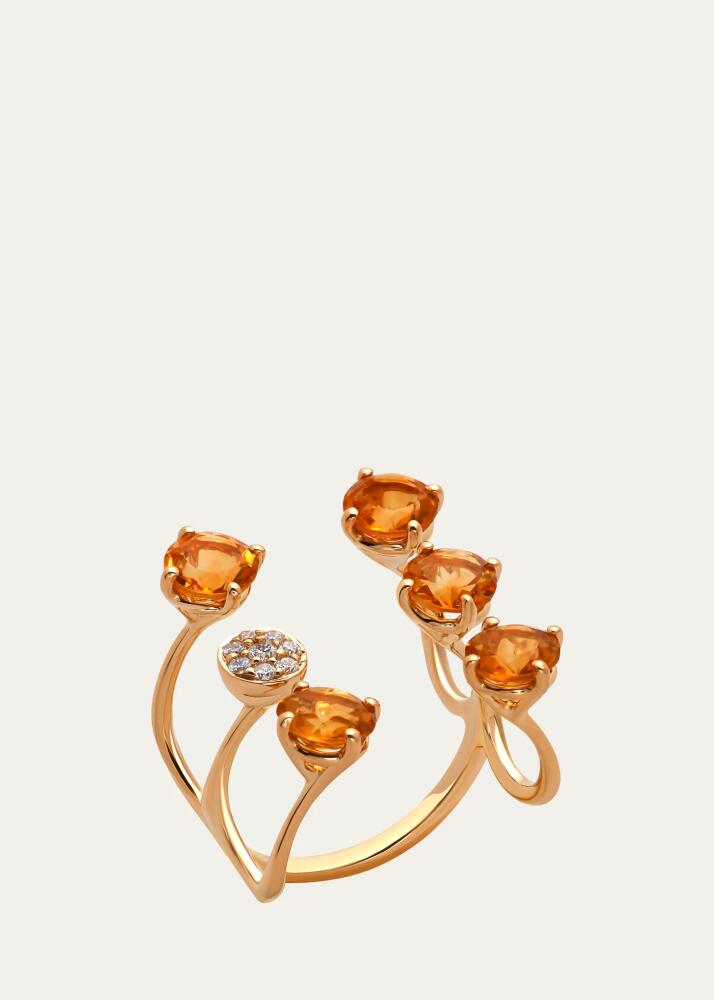 Stefere Yellow Gold Citrine Ring from The Aurore Collection, Size 7 Cover