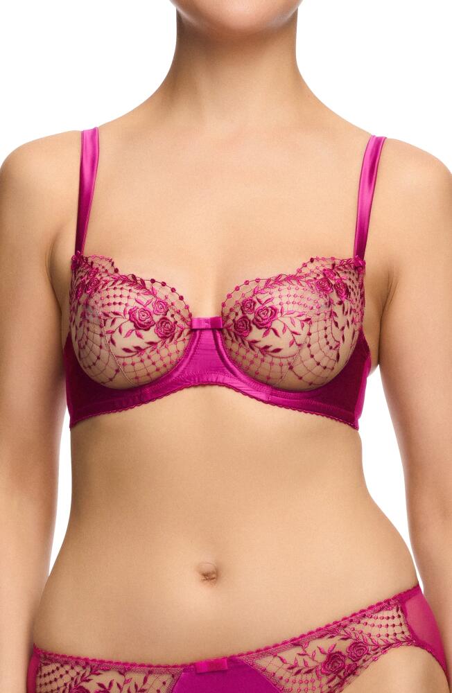 Dita Von Teese Julies Roses Underwire Balconette Bra in Rubine Cover