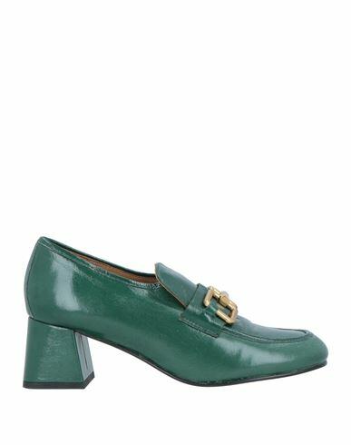 Coral Blue Woman Loafers Green Soft Leather Cover