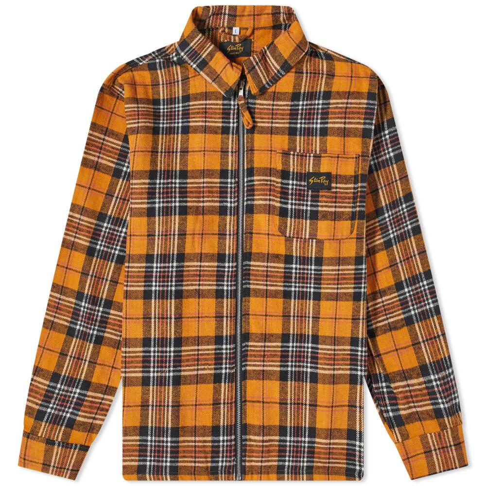 Stan Ray Men's Zip Overshirt in Texas Gold Plaid Cover