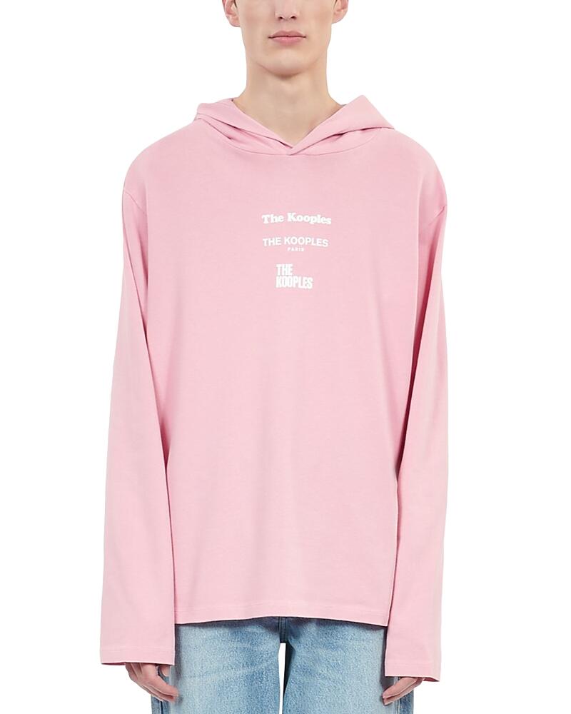 The Kooples Hooded Long Sleeve Logo Tee Cover