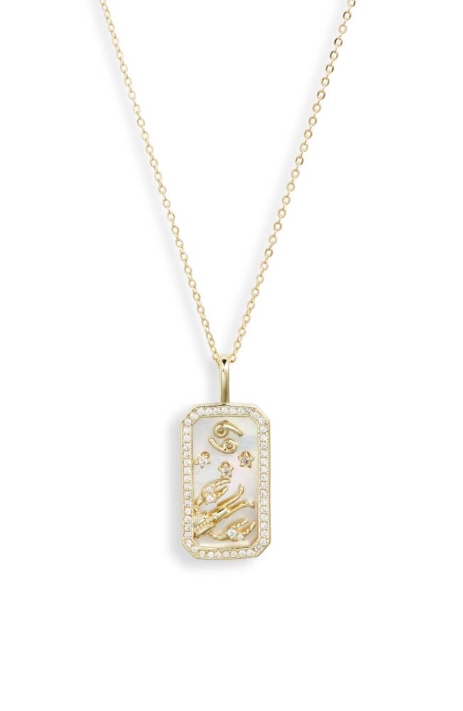 Melinda Maria Zodiac Pendant Necklace in Gold-Cancer Cover