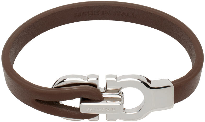 Ferragamo Brown Gancini Bracelet Cover