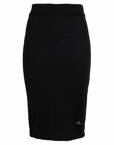 Vivienne Westwood Woman Midi skirt Black Virgin Wool Cover