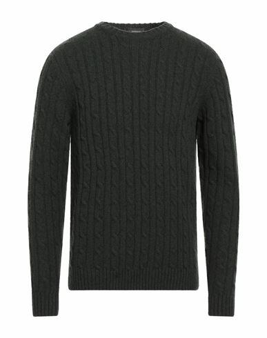 Rossopuro Man Sweater Dark green Wool, Viscose, Nylon, Cashmere Cover