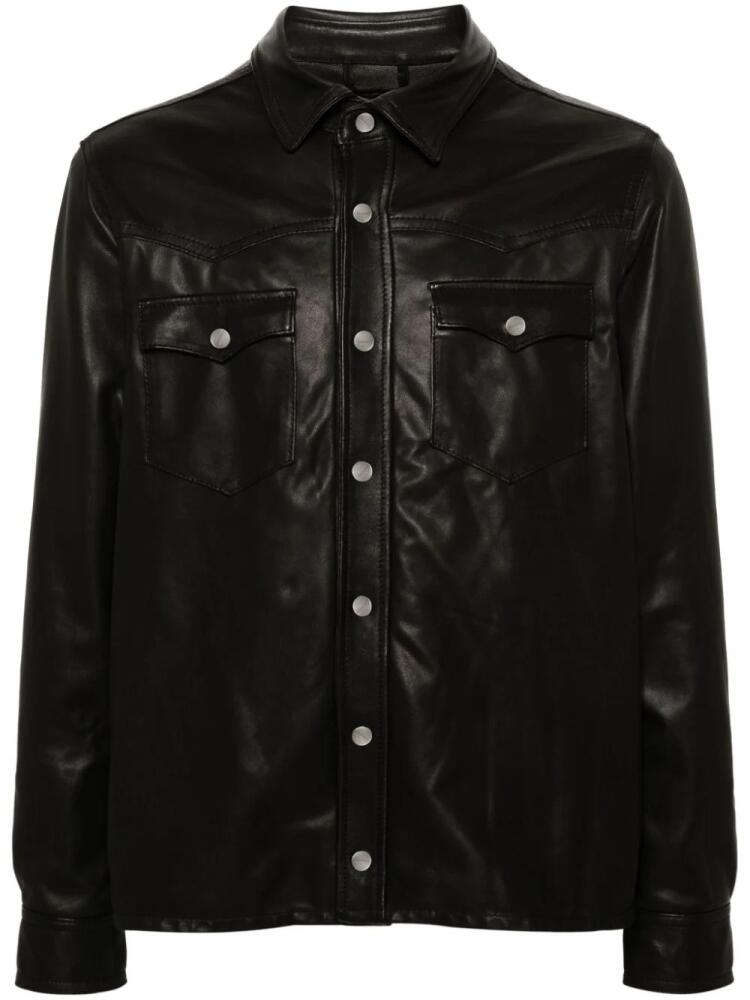 Giorgio Brato leather shirt jacket - Black Cover