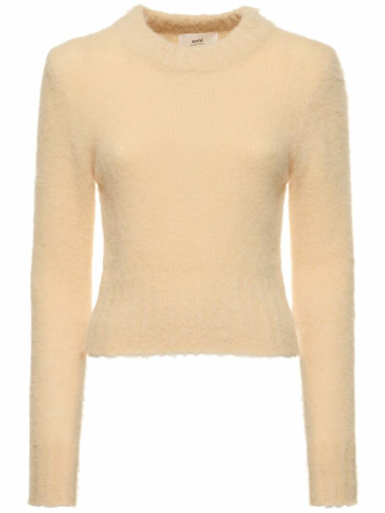 AMI PARIS Brushed Alpaca Blend Crewneck Sweater Cover