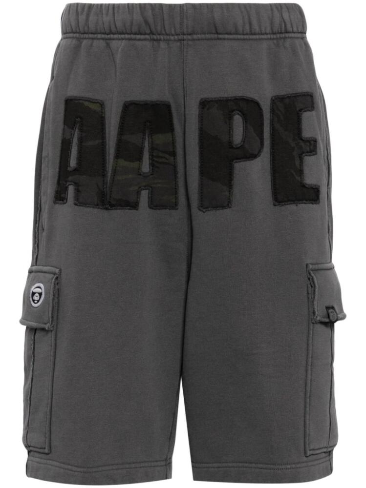 AAPE BY *A BATHING APE® logo-patch cargo shorts - Grey Cover