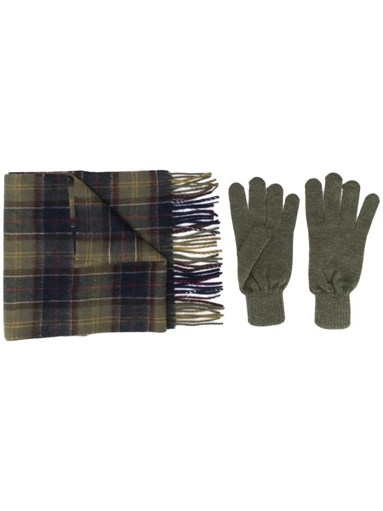 Barbour plaid print scarf - Green Cover