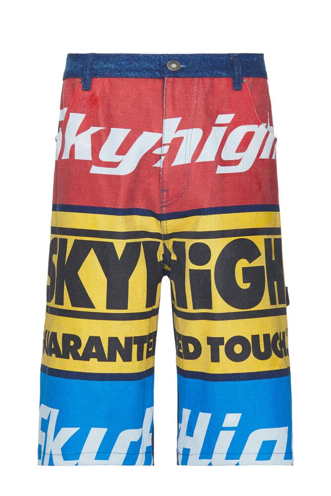 Sky High Farm Workwear Construction Graphic Logo Shorts in Multi Cover