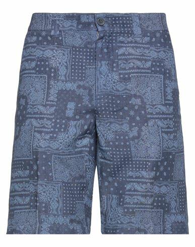 120% Lino Man Shorts & Bermuda Shorts Navy blue Linen Cover