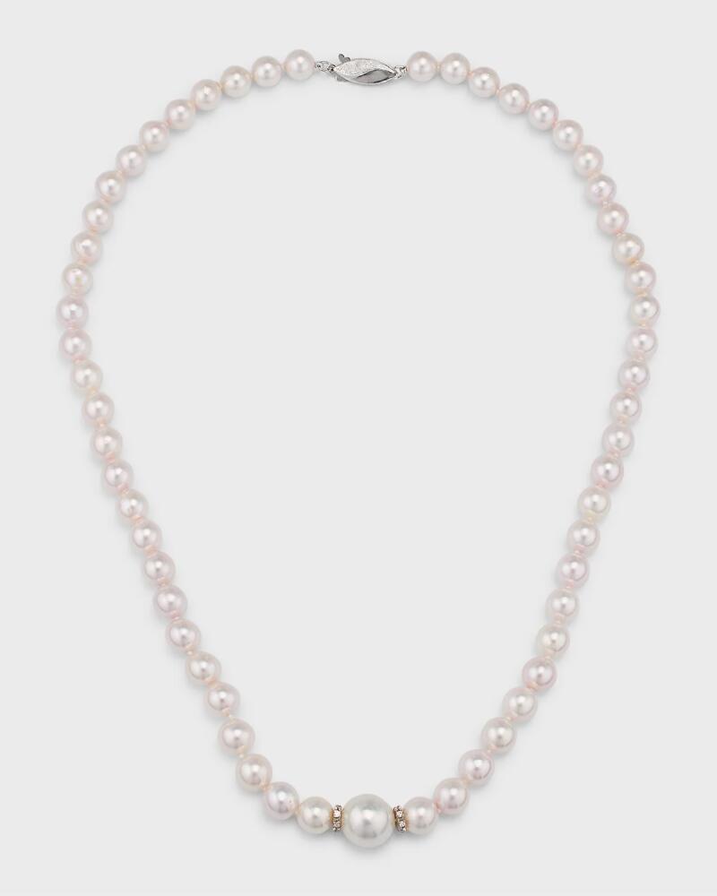 Belpearl Aura 18K White Gold Pearl & Diamond Necklace Cover