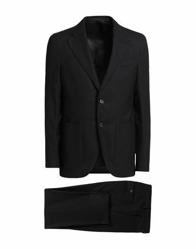 Caruso Man Suit Black Wool Cover