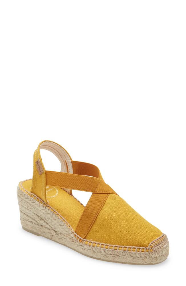 Toni Pons 'Ter' Slingback Espadrille Sandal in Yellow Fabric Cover