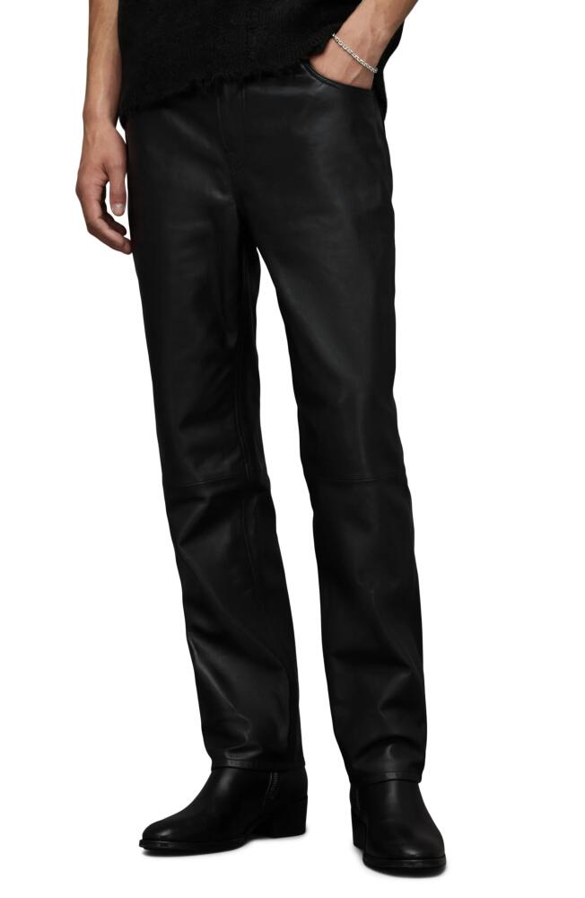 AllSaints Lynch Leather Pants in Black Cover