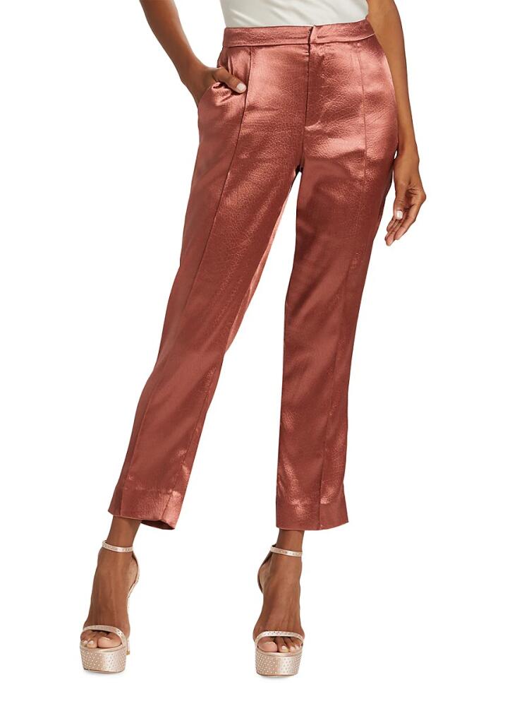 Cinq à Sept Women's Karis Satin Pants - Copper Cover