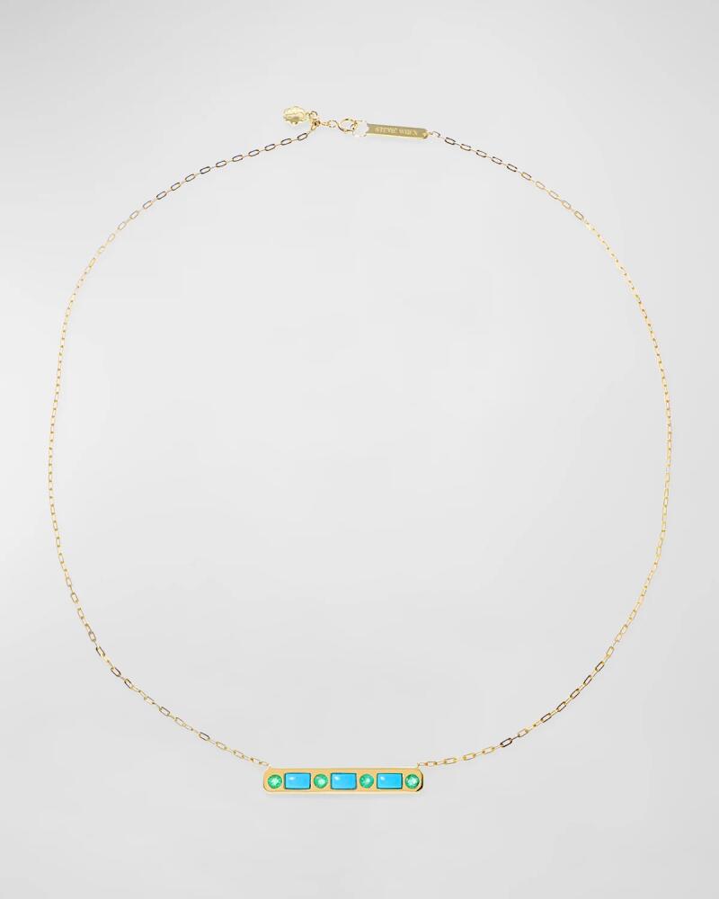 Stevie Wren 18K Topaz & Sapphire Best Friend Bar Necklace Cover