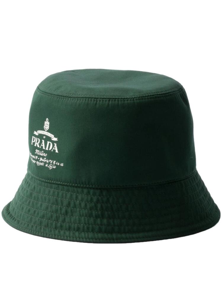 Prada technical-cotton bucket hat - Green Cover